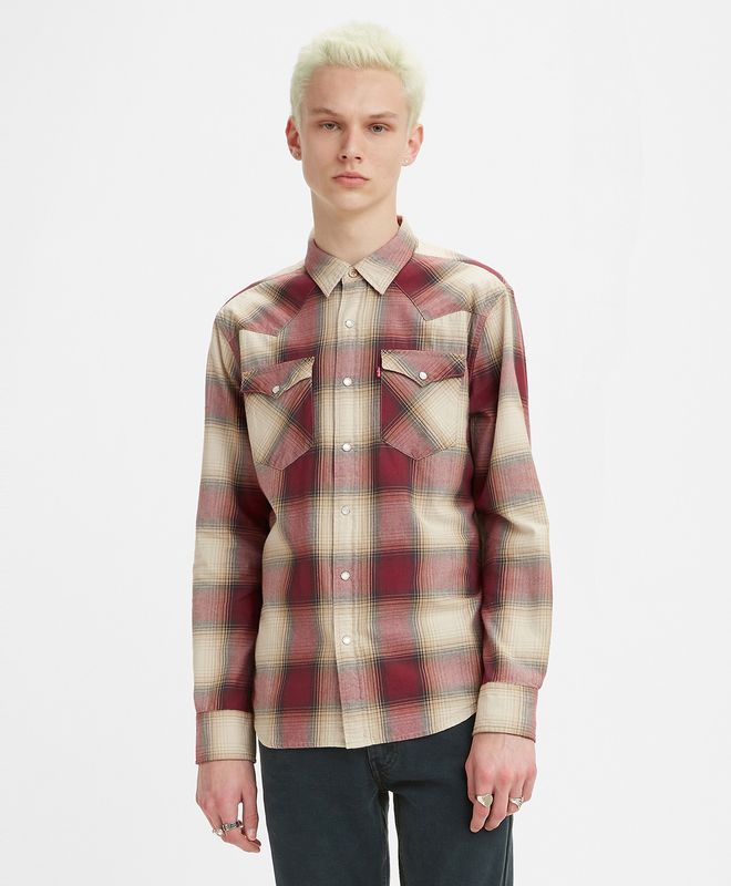 Camisa Hombre Levi's a Cuadros con Bolsillos