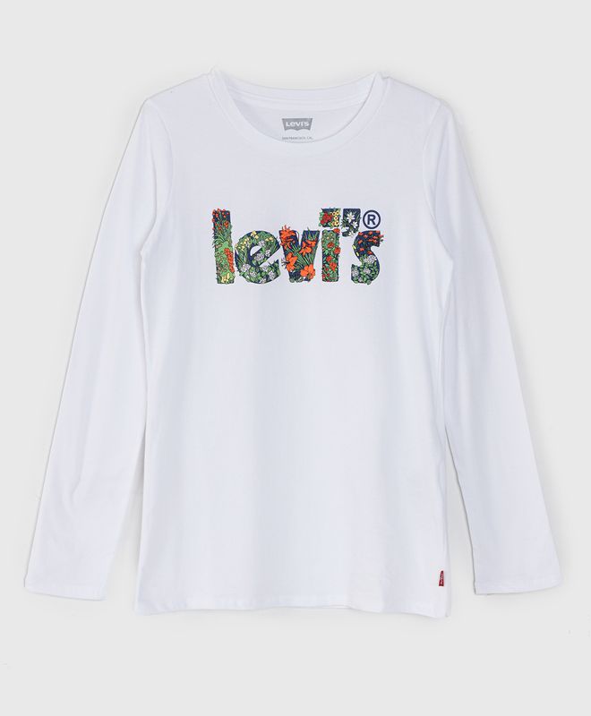 Polera Niña Levi's manga larga Graphic con logotipo Porter Kids