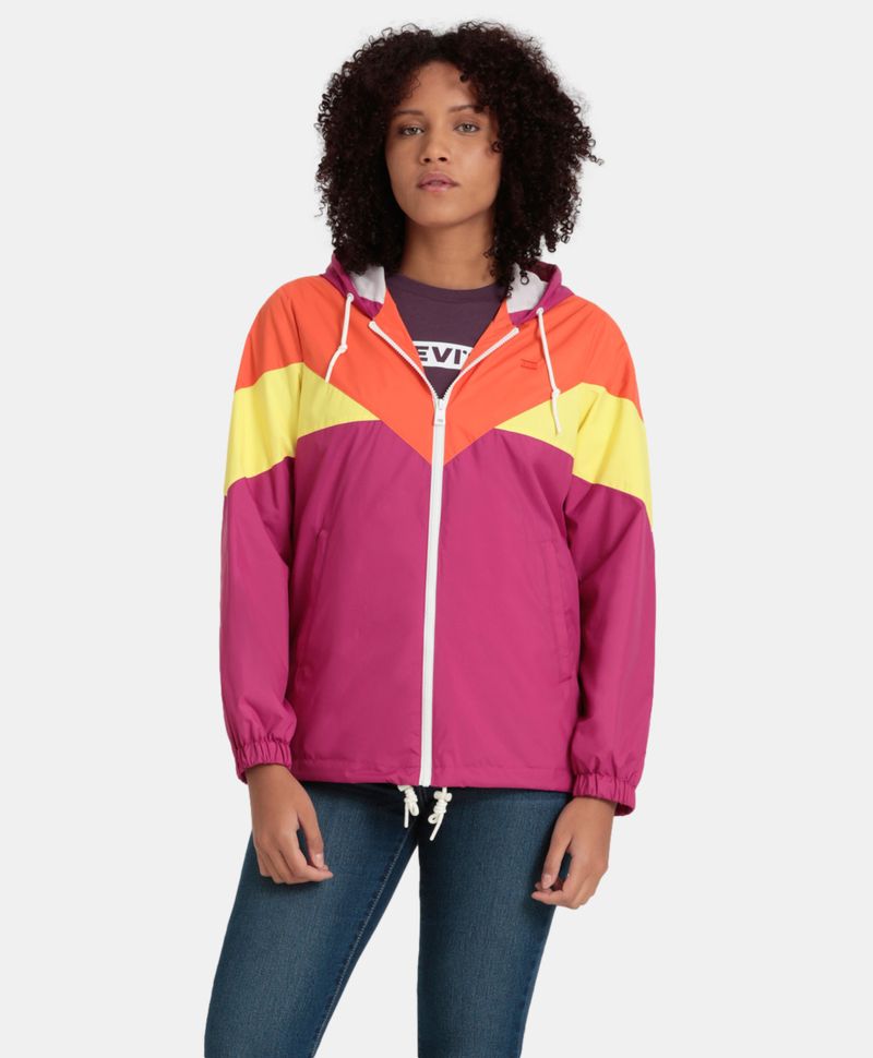 Chaqueta Mujer Levi s Color Block Hooded Rain Slicker 59544 0202 LEVIS