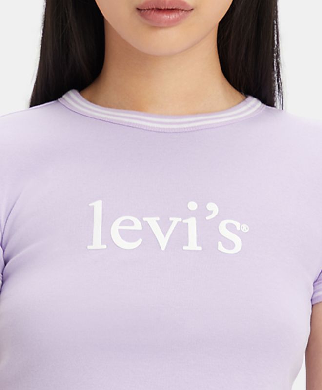 Polera Mujer Levi's Ringer Mini con logotipo Levi´s en el pecho