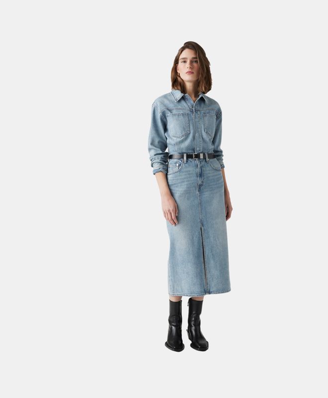 Vestido Mujer Western Denim Midi Dress Levi's