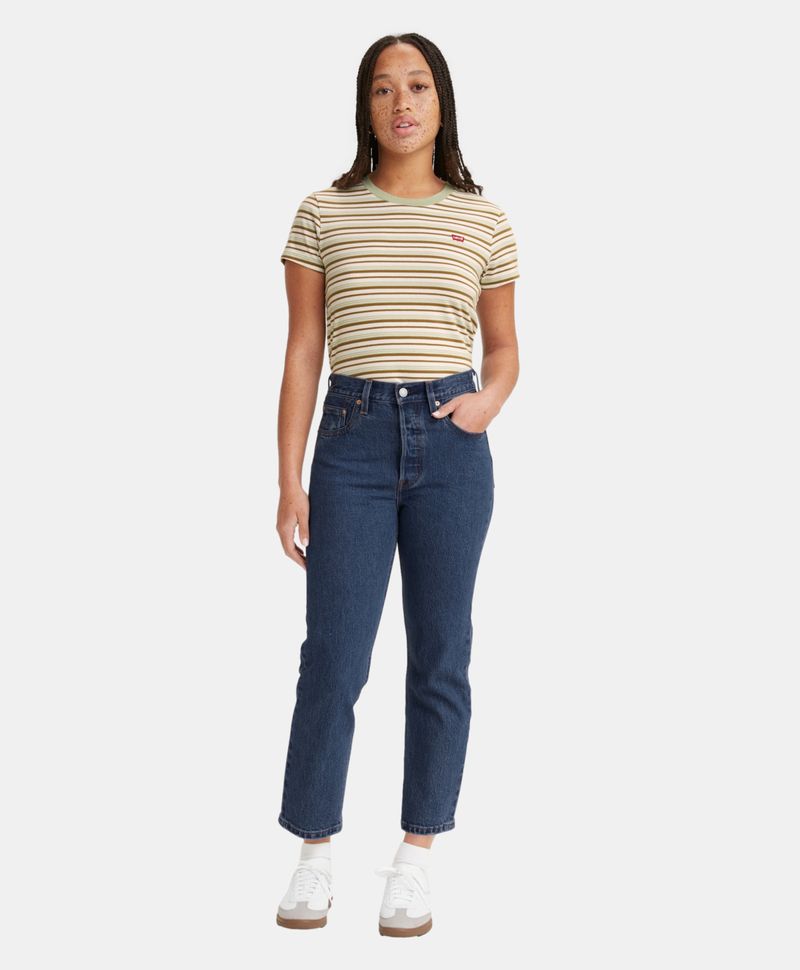 Jeans Mujer Levi's 501 Crop Azul Oscuro | Levi's Chile